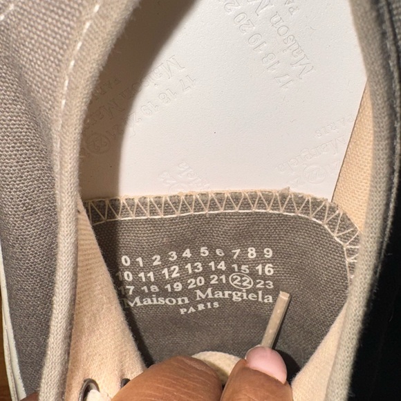 Maison Margiela Gray Tabi Canvas Sneakers - Picture 6 of 6